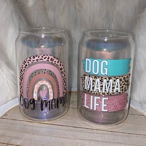 Iridescent beer glasses with no lid